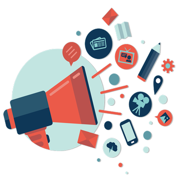 Megaphone campaign illustration